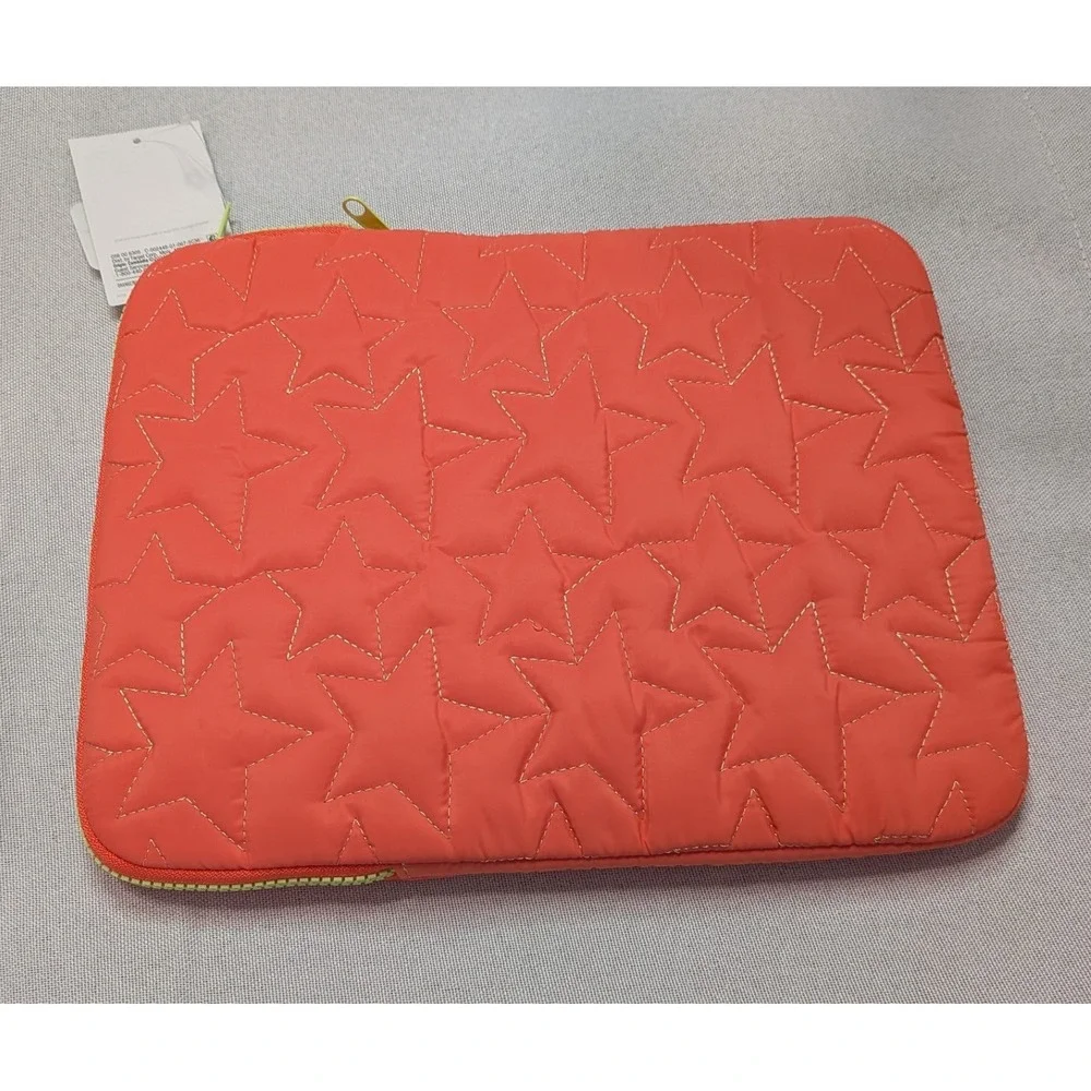 Heyday Tablet Sleeve Unisex 12.9 inch Orange New Quilted Star Padded Case